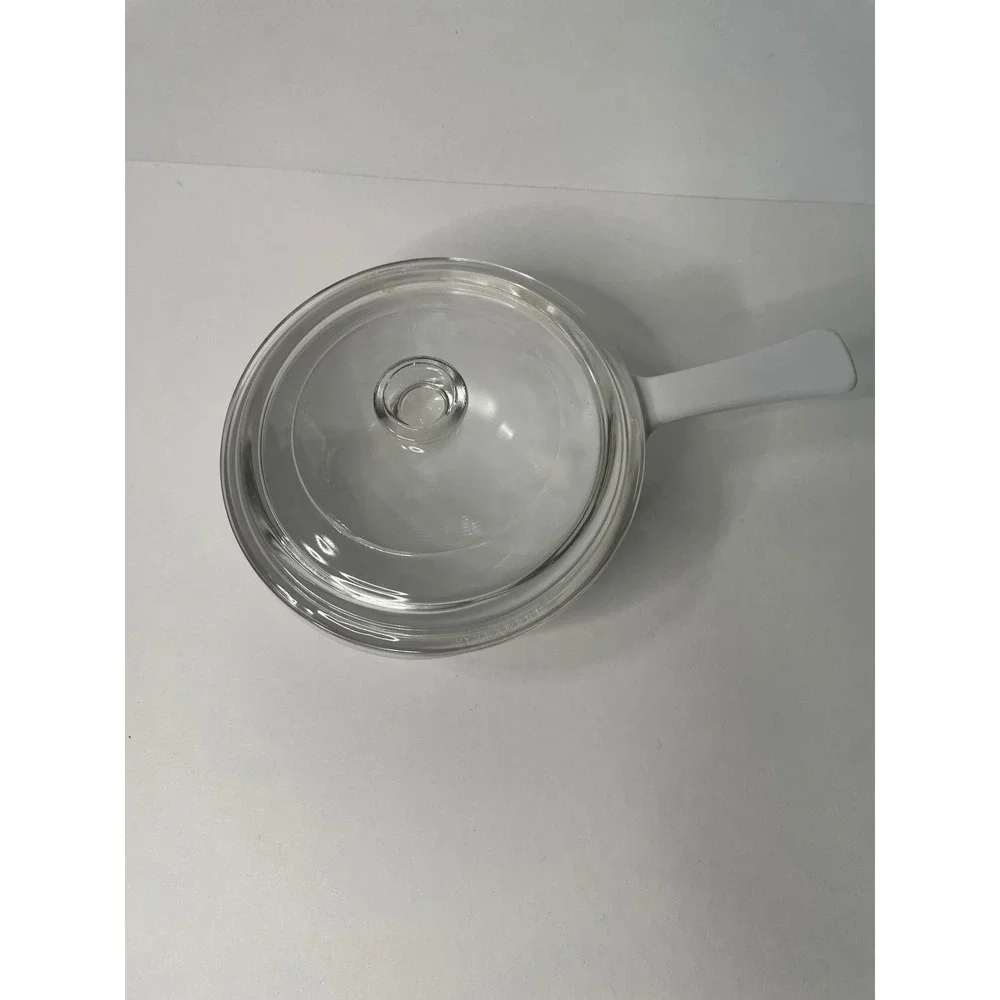 Corning Ware Saucepan 1.5 Pint White Blue Cornflower P-82-B Excellent With Lid